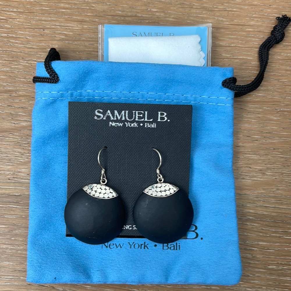 Samuel B. Black and Silver Earrings
